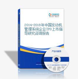 2014-2018年中國發動機管理系統企業IPO上市指導研究咨詢報告市場調查分析